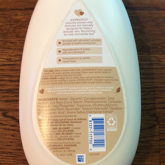 Johnson&Johnson Skin Nourish Vanilla Oat Lotion - Picture 2 of 2